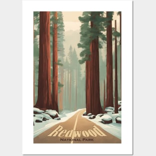 Redwood National Park Travel Poster Posters and Art